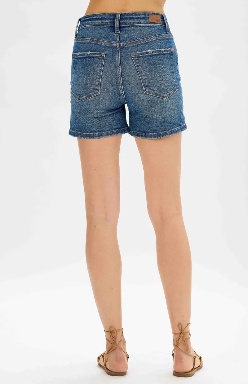 Judy Blue High Waisted Seam Detail Shorts