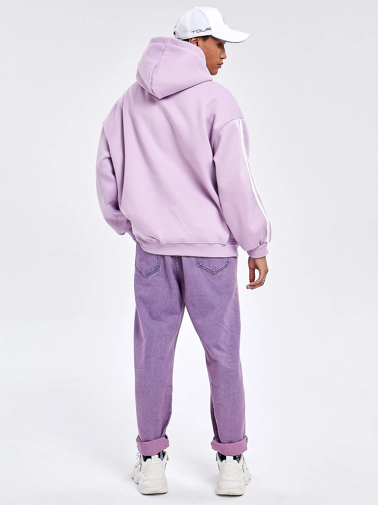 JUSTNOTAG Plain Cotton Hooded Zip Up Thistle Hoodies