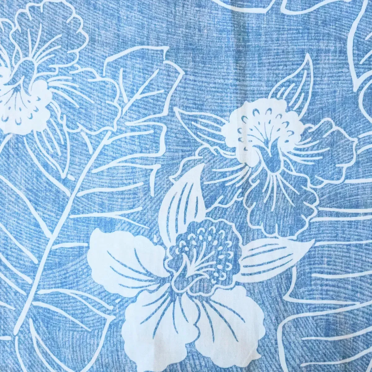 ka'anapali aqua REVERSE print hawaiian cotton shirt