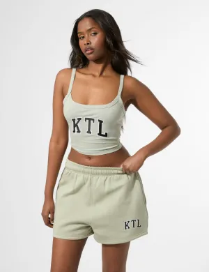Kaiia KTL Logo Sweat Shorts Sage