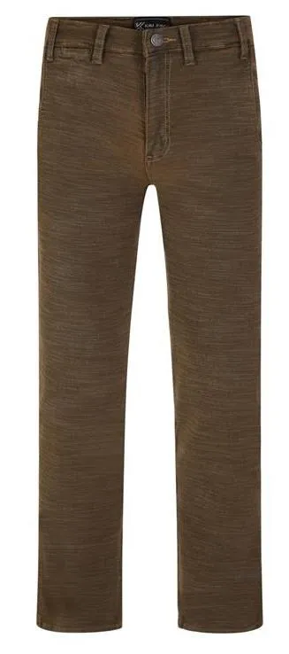 KAM Men's KBS 264 5 Pocket Slub Weave Stretch Pants in 2 Colours