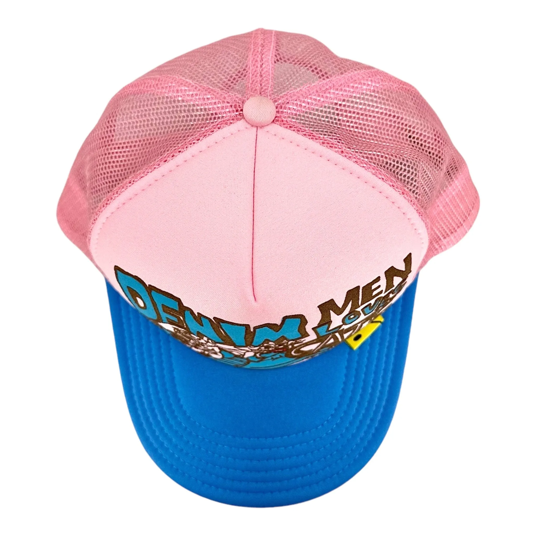 Kapital Denim Love Cats Trucker Cap Pink Blue