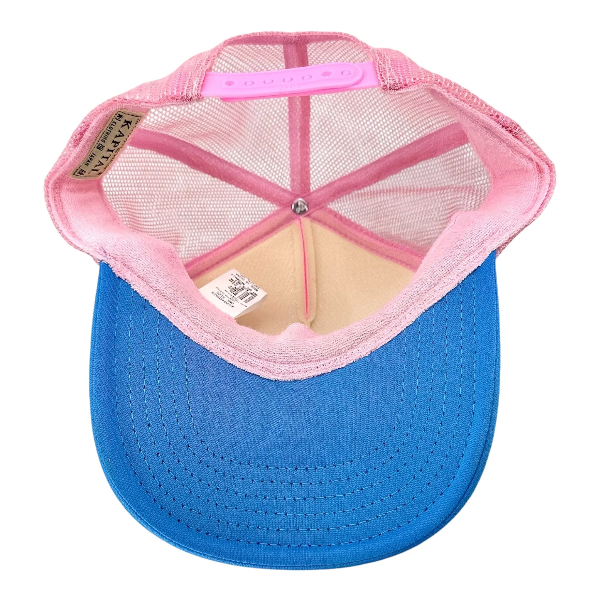 Kapital Denim Love Cats Trucker Cap Pink Blue