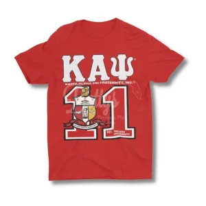 Kappa Alpha Psi ΚΑΨ 11 with Shield Screen Printed T-Shirt