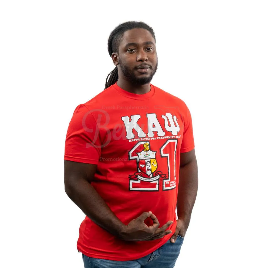 Kappa Alpha Psi ΚΑΨ 11 with Shield Screen Printed T-Shirt