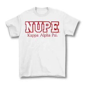 Kappa Alpha Psi ΚΑΨ NUPE Double Stitched Appliqué Embroidered Line T-Shirt