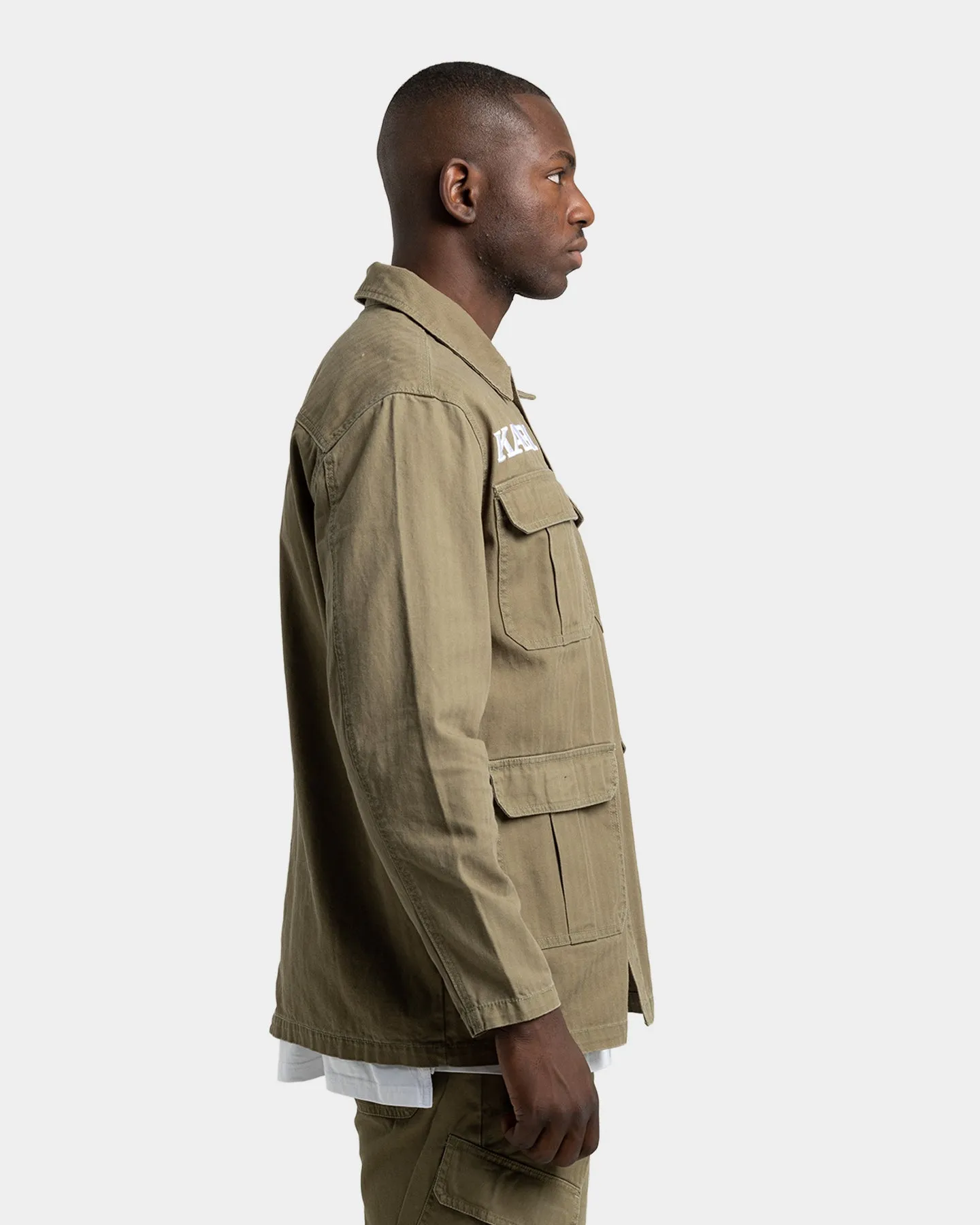 Karl Kani Retro Utility Shirt Jacket Dark Green
