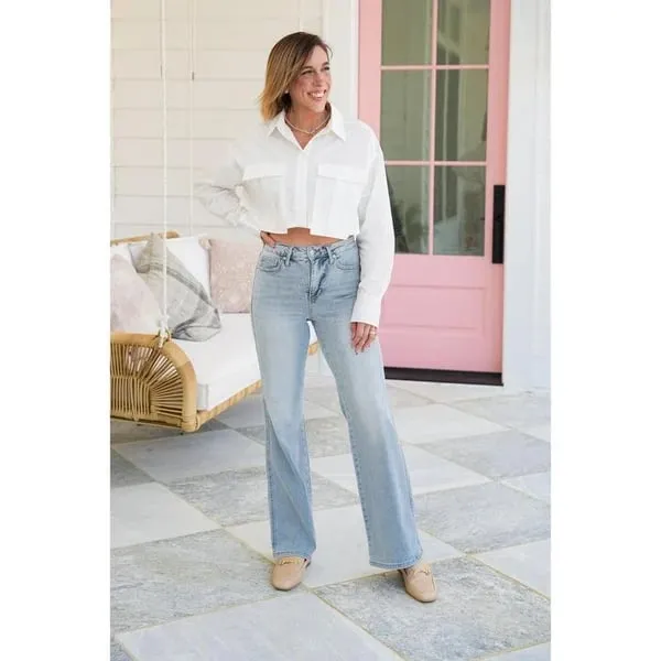 Karleen™ | High-Waisted Vintage Straight-Leg Jeans with Tummy Control