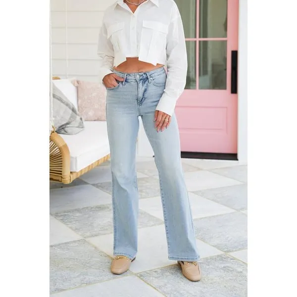 Karleen™ | High-Waisted Vintage Straight-Leg Jeans with Tummy Control