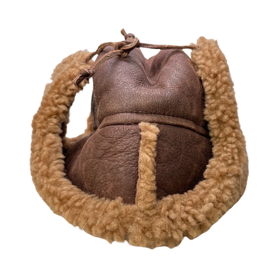 Kashani Chocolate Brown Shearling Aviator Hat