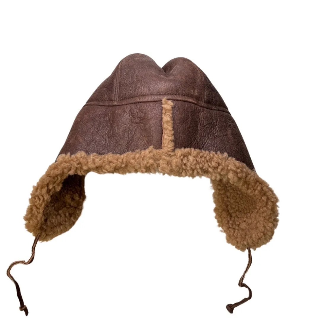 Kashani Chocolate Brown Shearling Aviator Hat