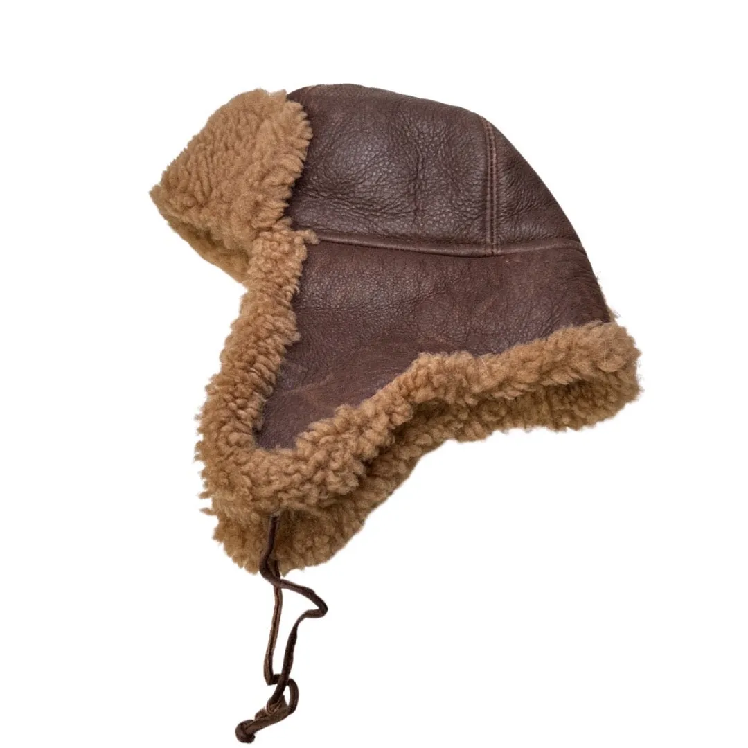 Kashani Chocolate Brown Shearling Aviator Hat