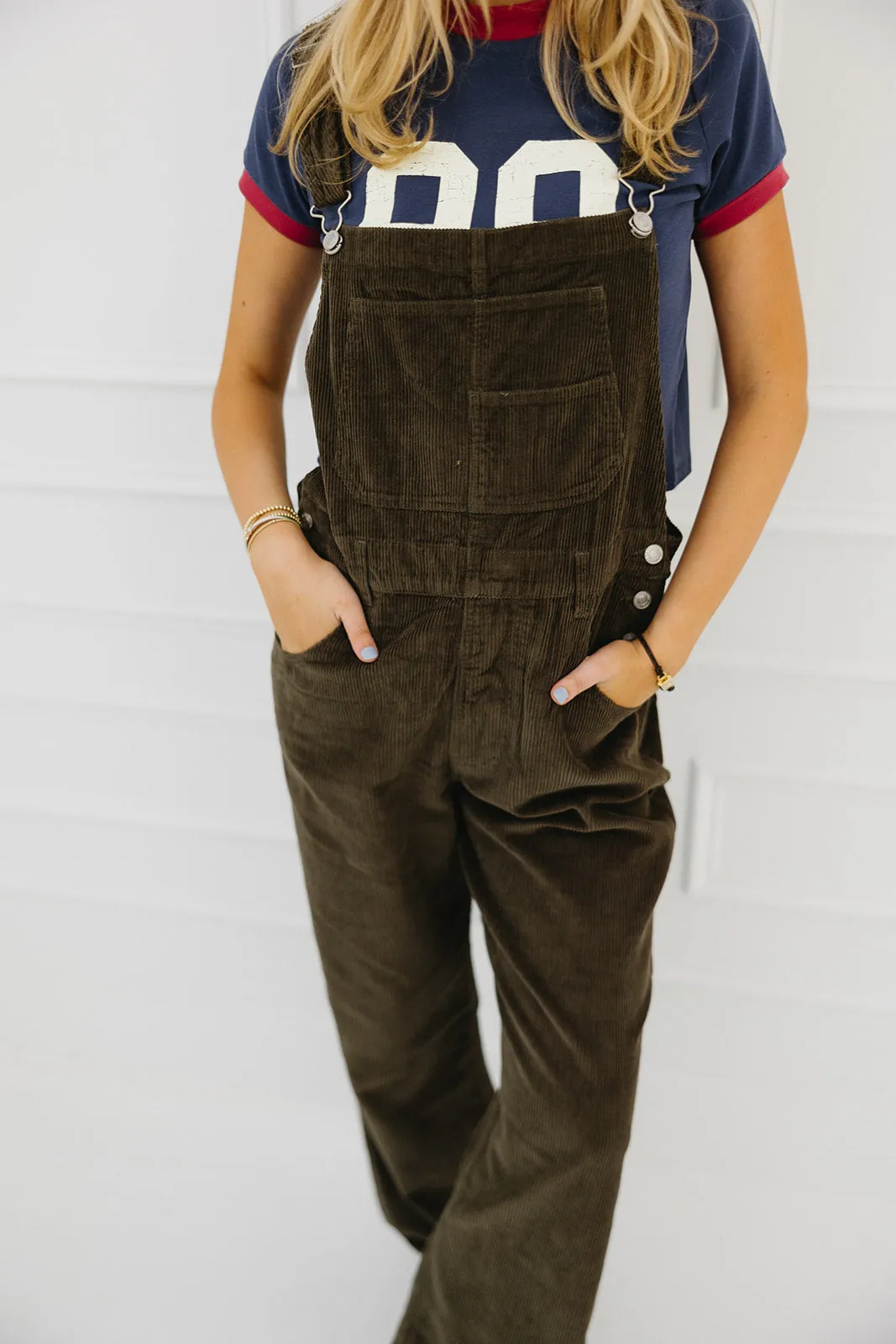 Kassidy Corduroy Overalls - Olive