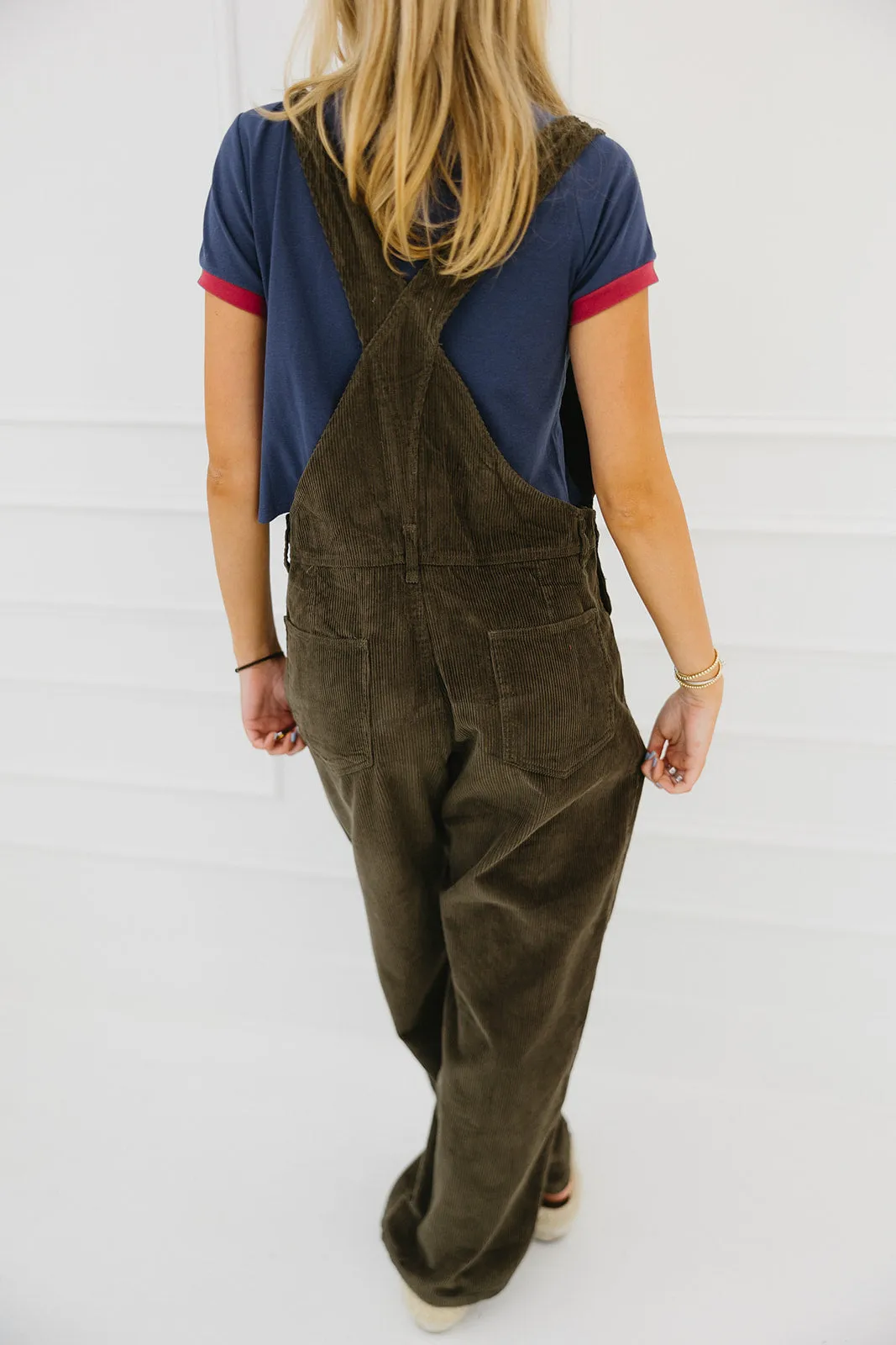 Kassidy Corduroy Overalls - Olive