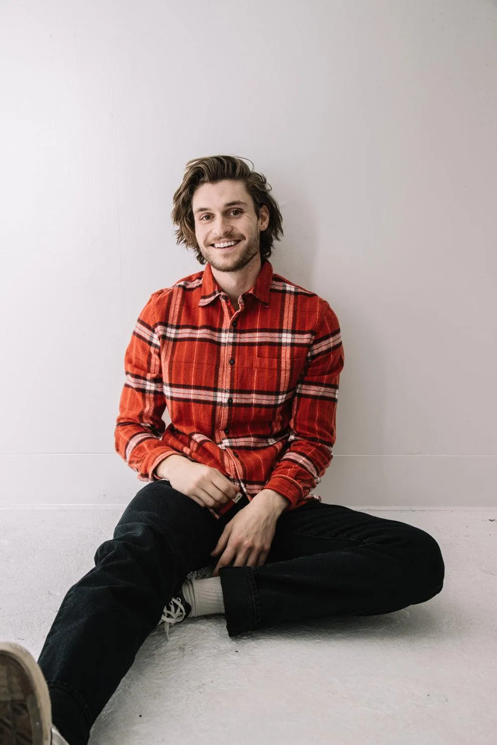 KATO "The Ripper" Organic Cotton Vintage Plaid Brushed - Red