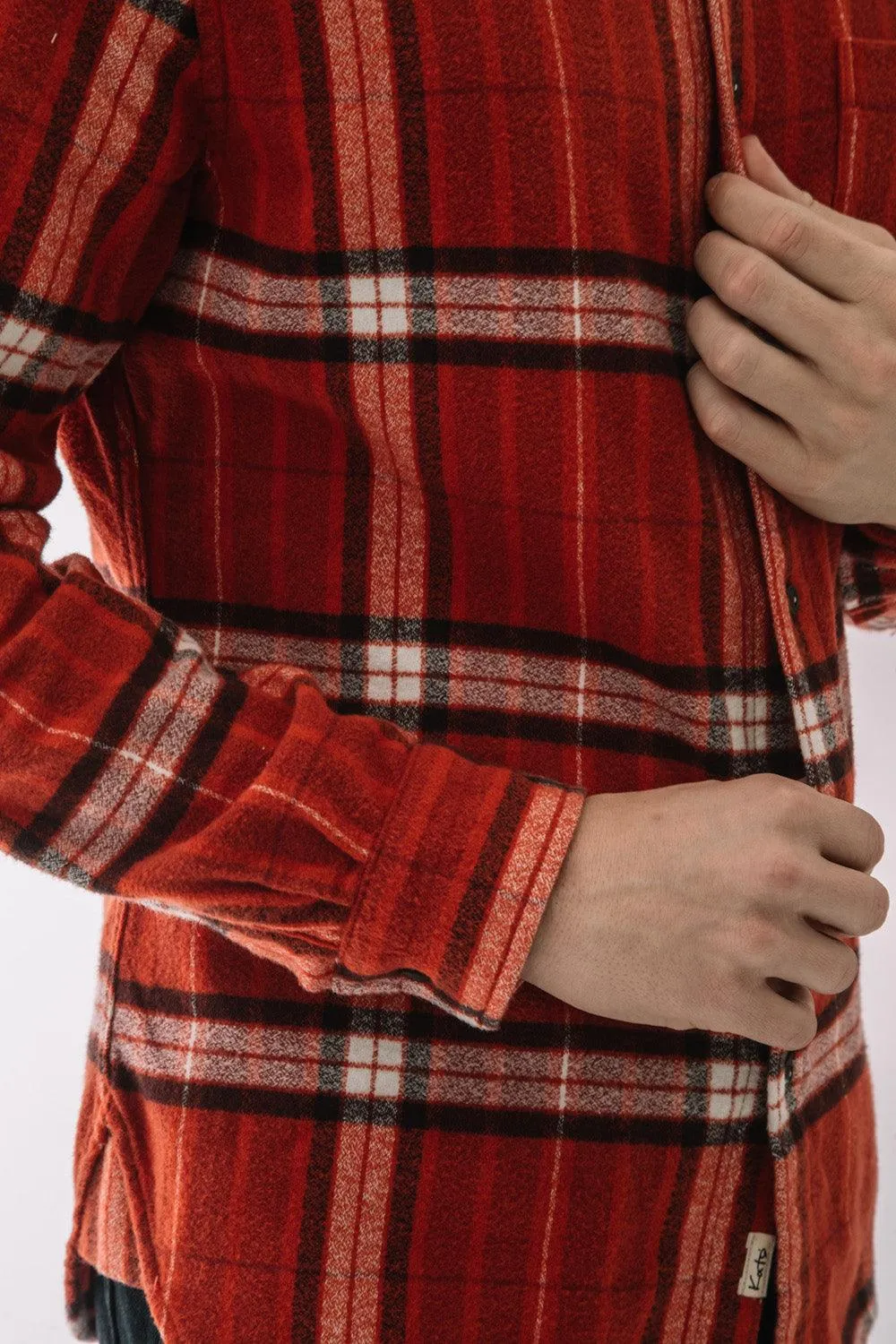 KATO "The Ripper" Organic Cotton Vintage Plaid Brushed - Red