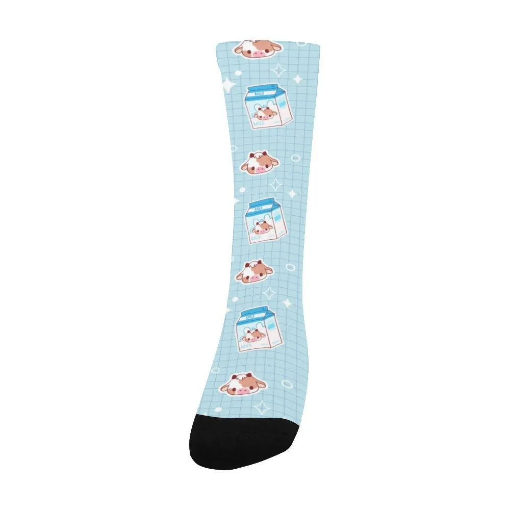 Kawaii Cow Milk Crew Socks