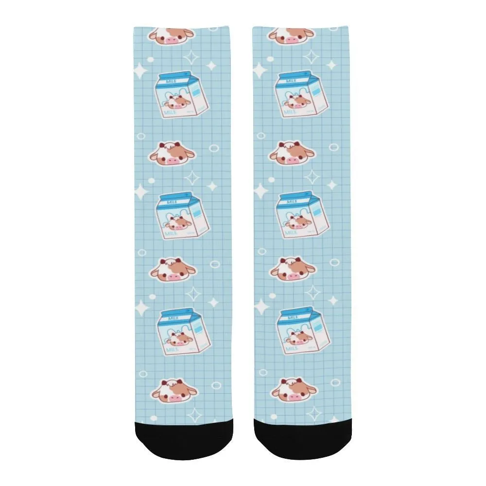 Kawaii Cow Milk Crew Socks