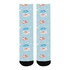 Kawaii Cow Milk Crew Socks
