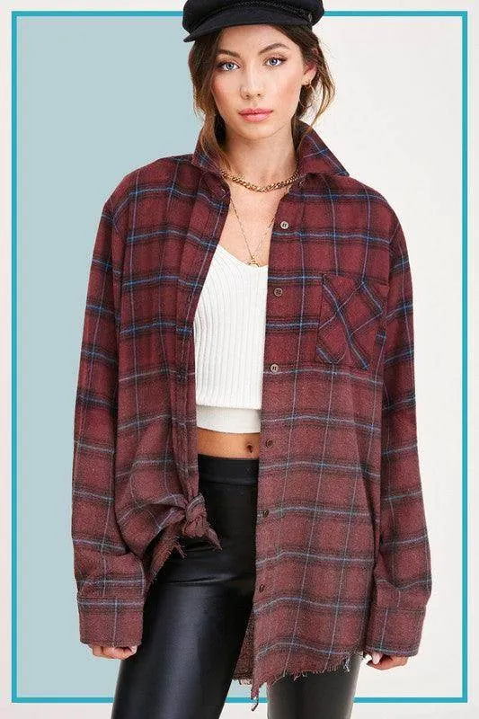 Kayla Long Plaid Shirt