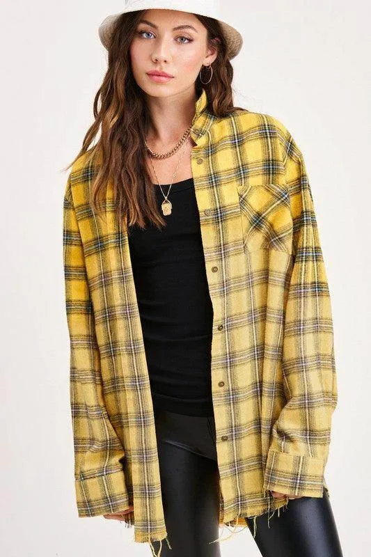 Kayla Long Plaid Shirt