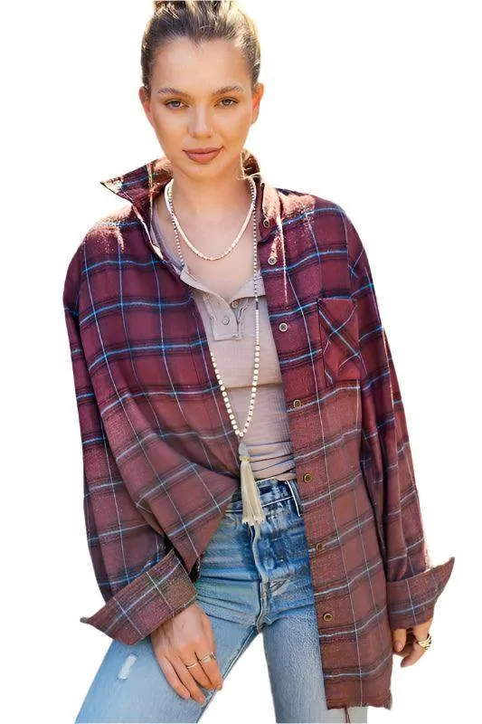 Kayla Long Plaid Shirt