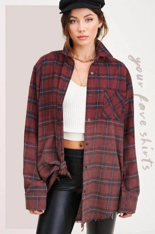 Kayla Long Plaid Shirt