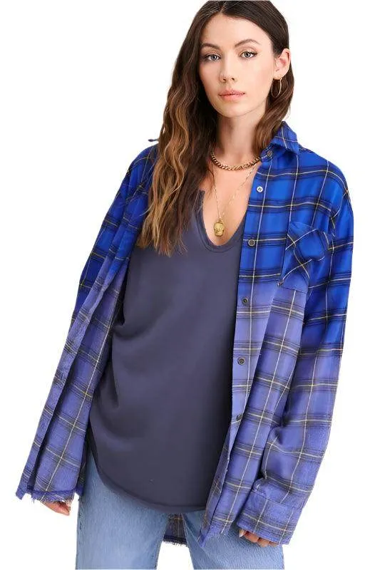 Kayla Long Plaid Shirt