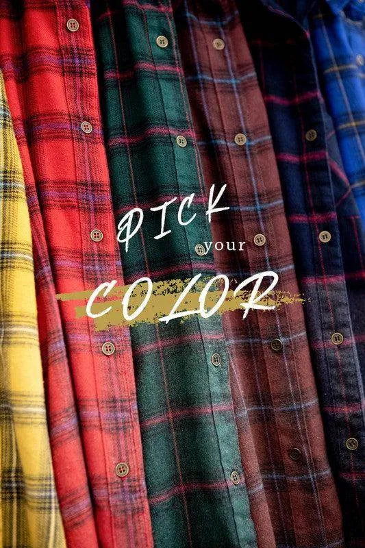 Kayla Long Plaid Shirt