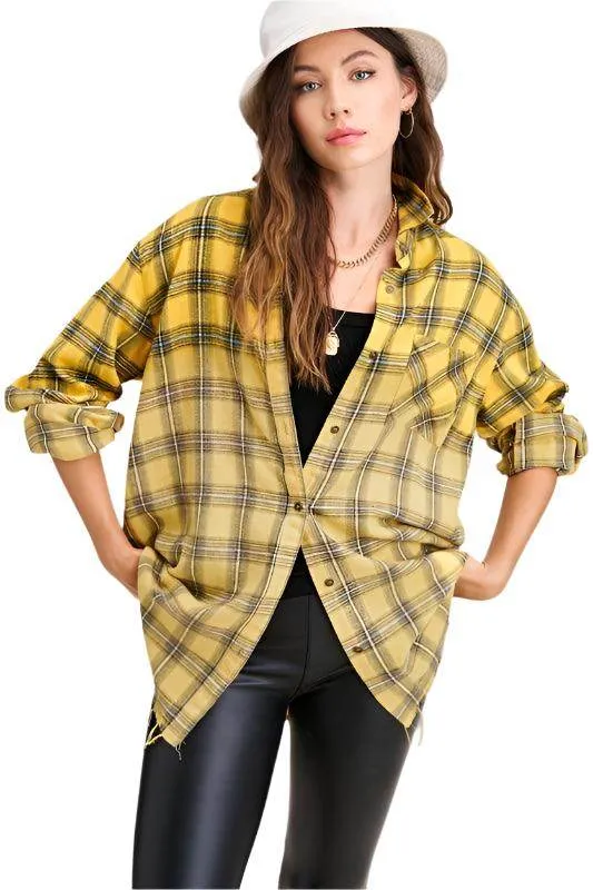 Kayla Long Plaid Shirt
