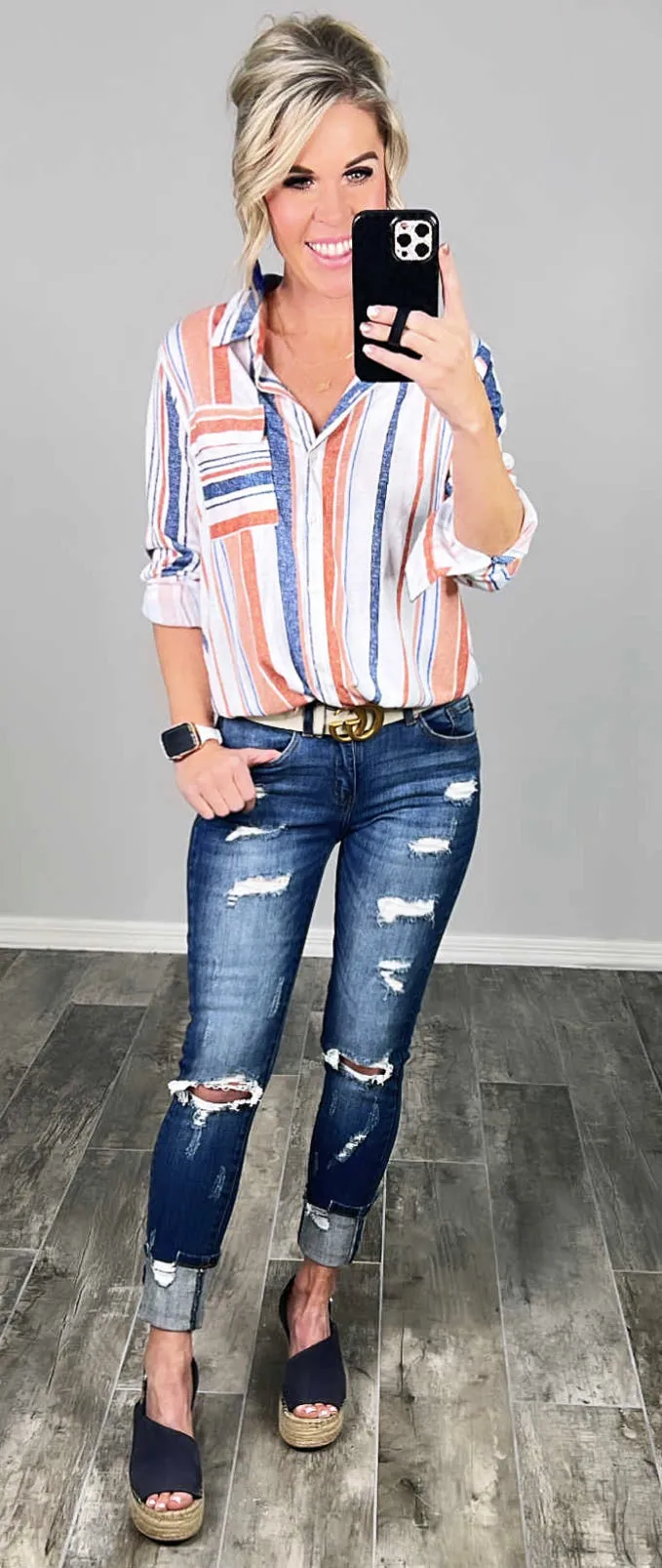 Keep It Coastal Striped Top