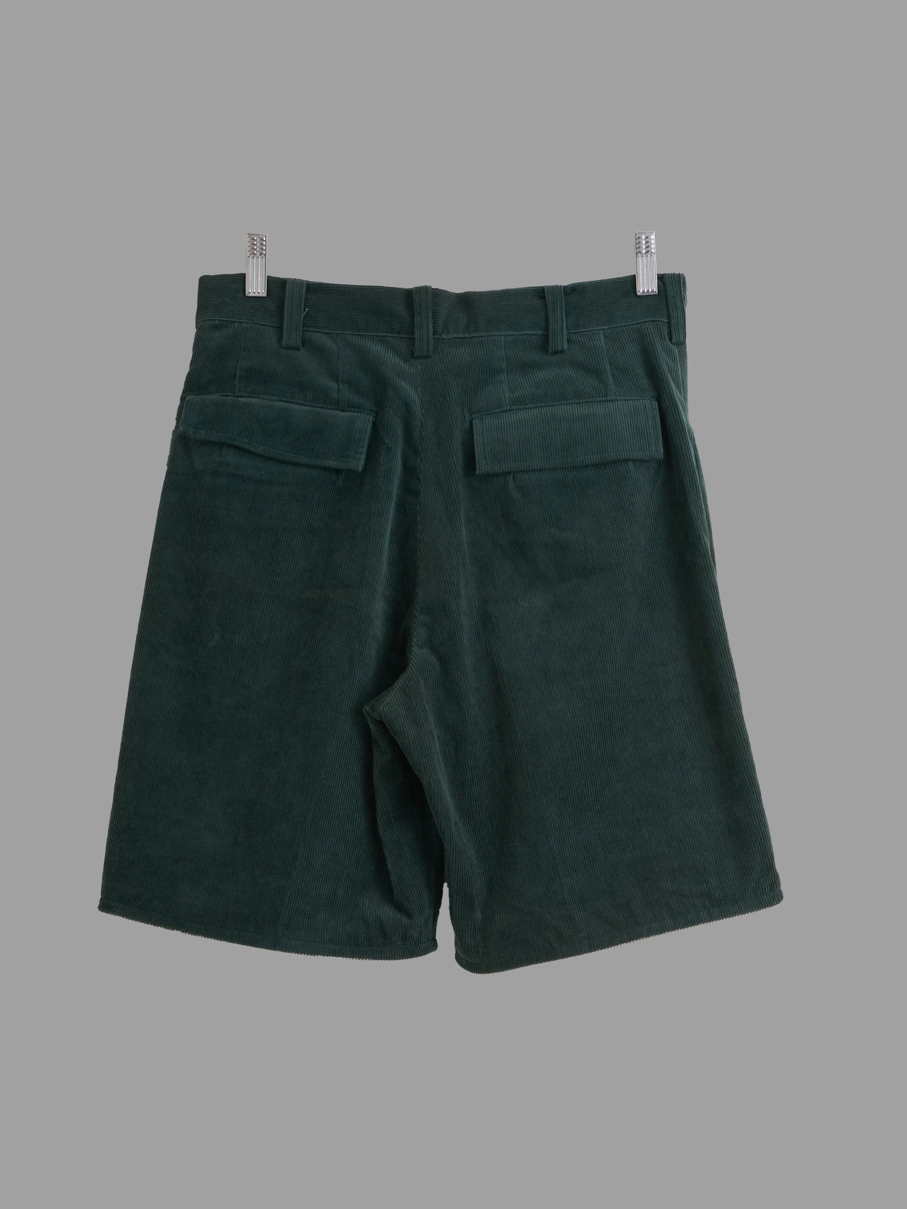Keita Maruyama Homme 1990s dark green corduroy two way zip off trousers - size M