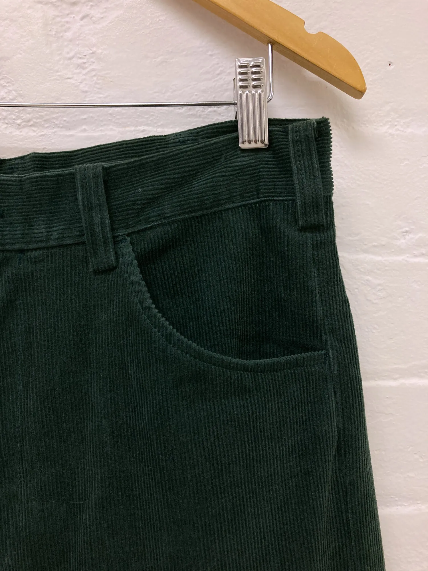 Keita Maruyama Homme 1990s dark green corduroy two way zip off trousers - size M