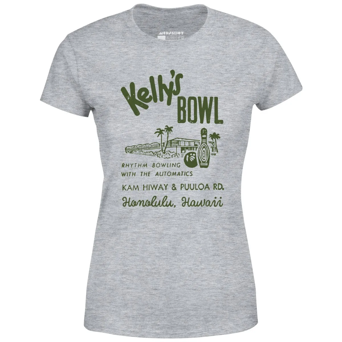 Kelly's Bowl - Honolulu, HI - Vintage Bowling Alley - Women's T-Shirt
