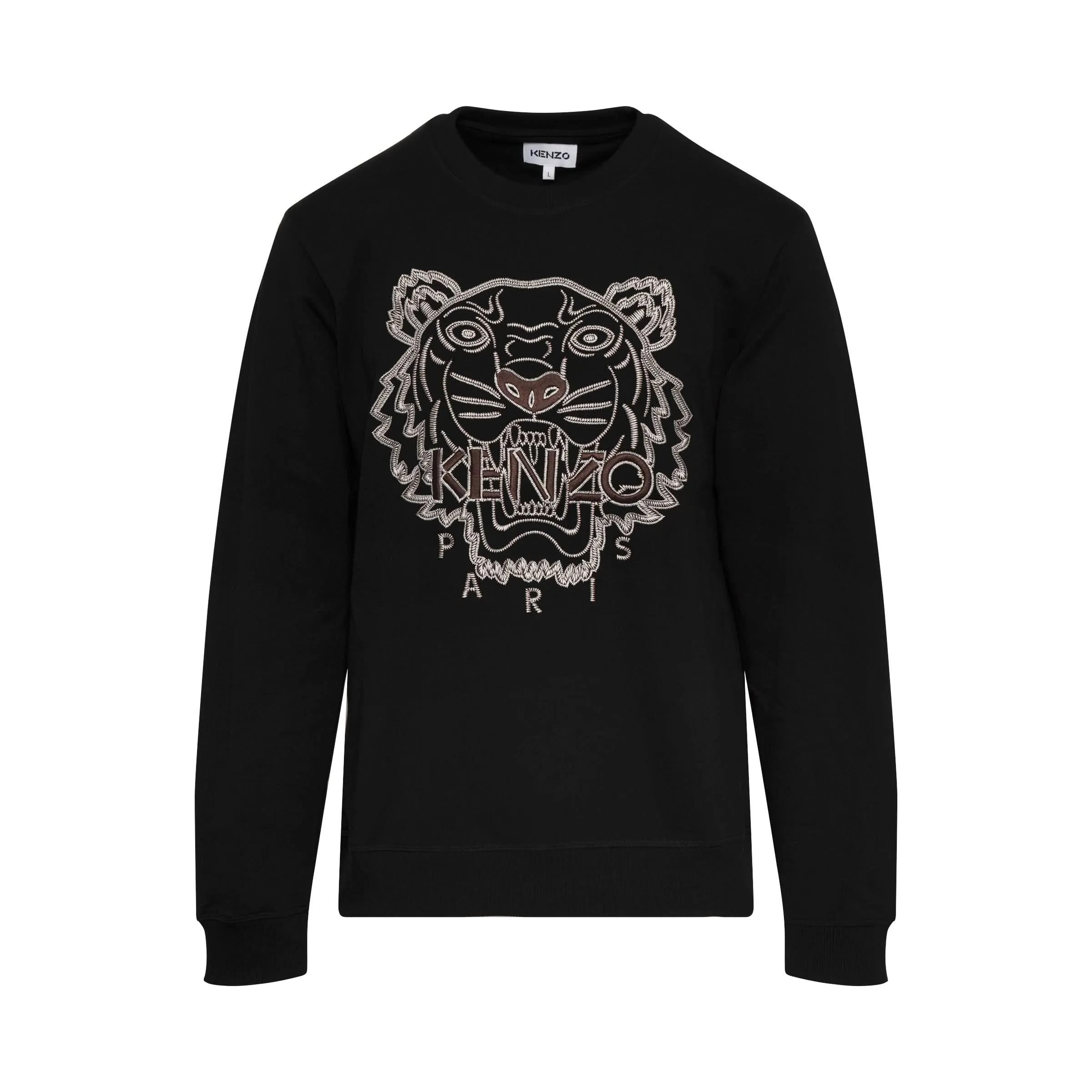 Kenzo Tiger Embroidered Sweatshirts in Black