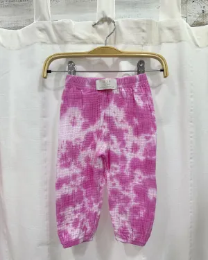 KIDS BUBBLE PINK tie-dye pants