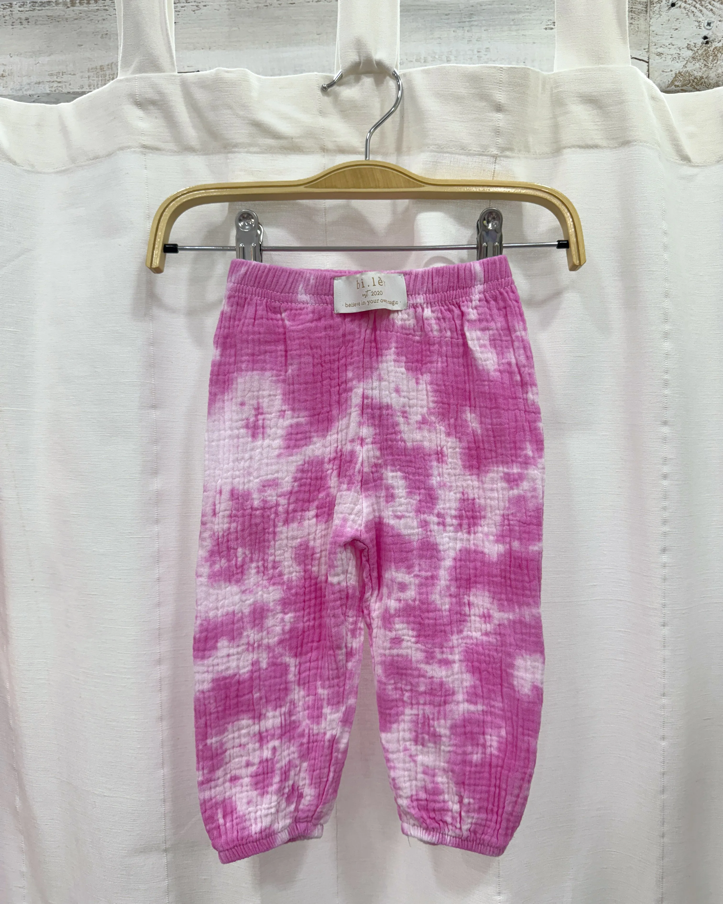 KIDS BUBBLE PINK tie-dye pants