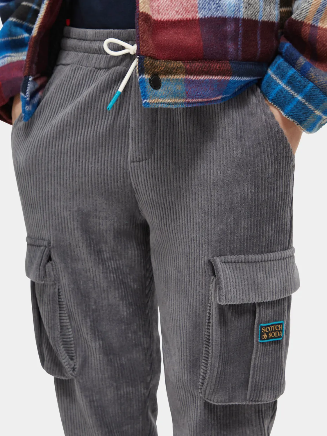 Kids - Corduroy cargo sweatpants