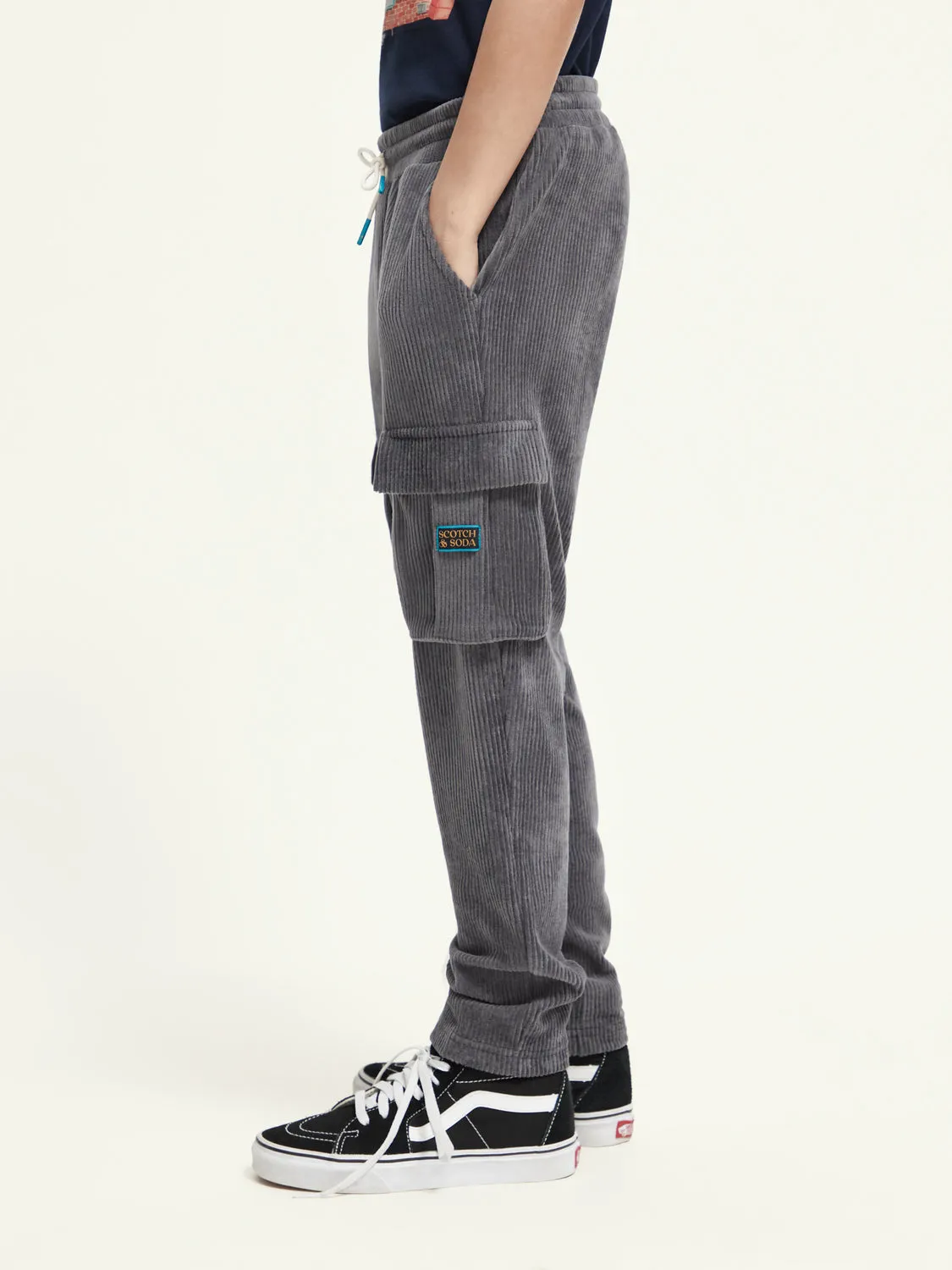 Kids - Corduroy cargo sweatpants