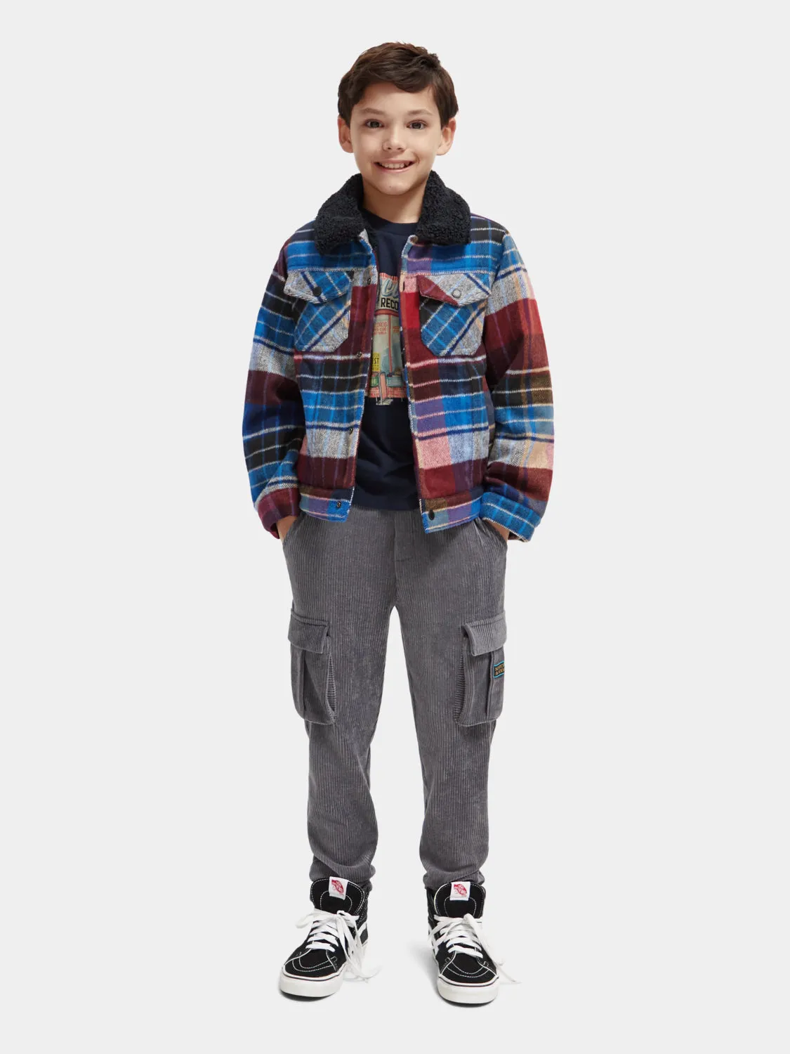 Kids - Corduroy cargo sweatpants