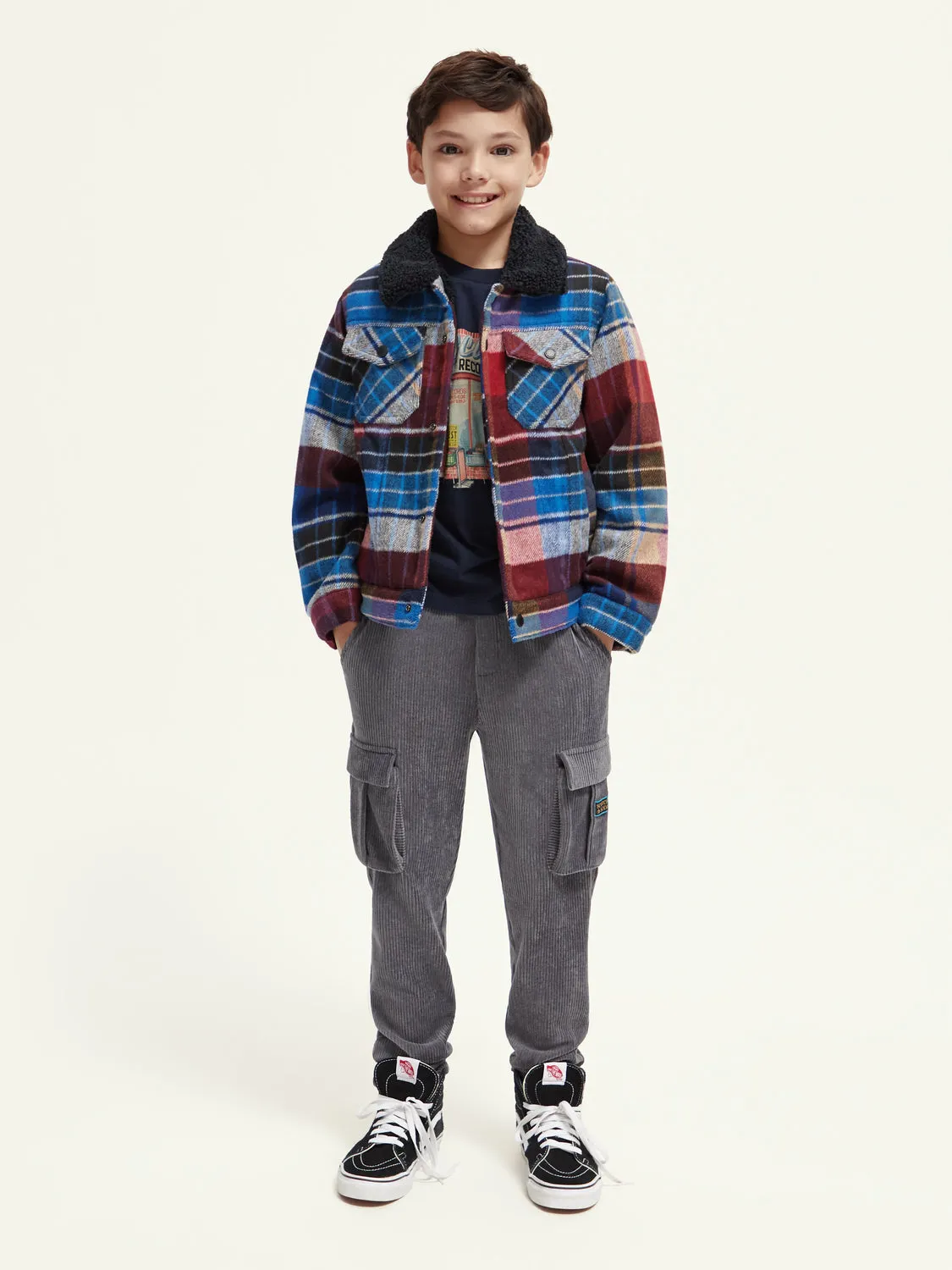 Kids - Corduroy cargo sweatpants