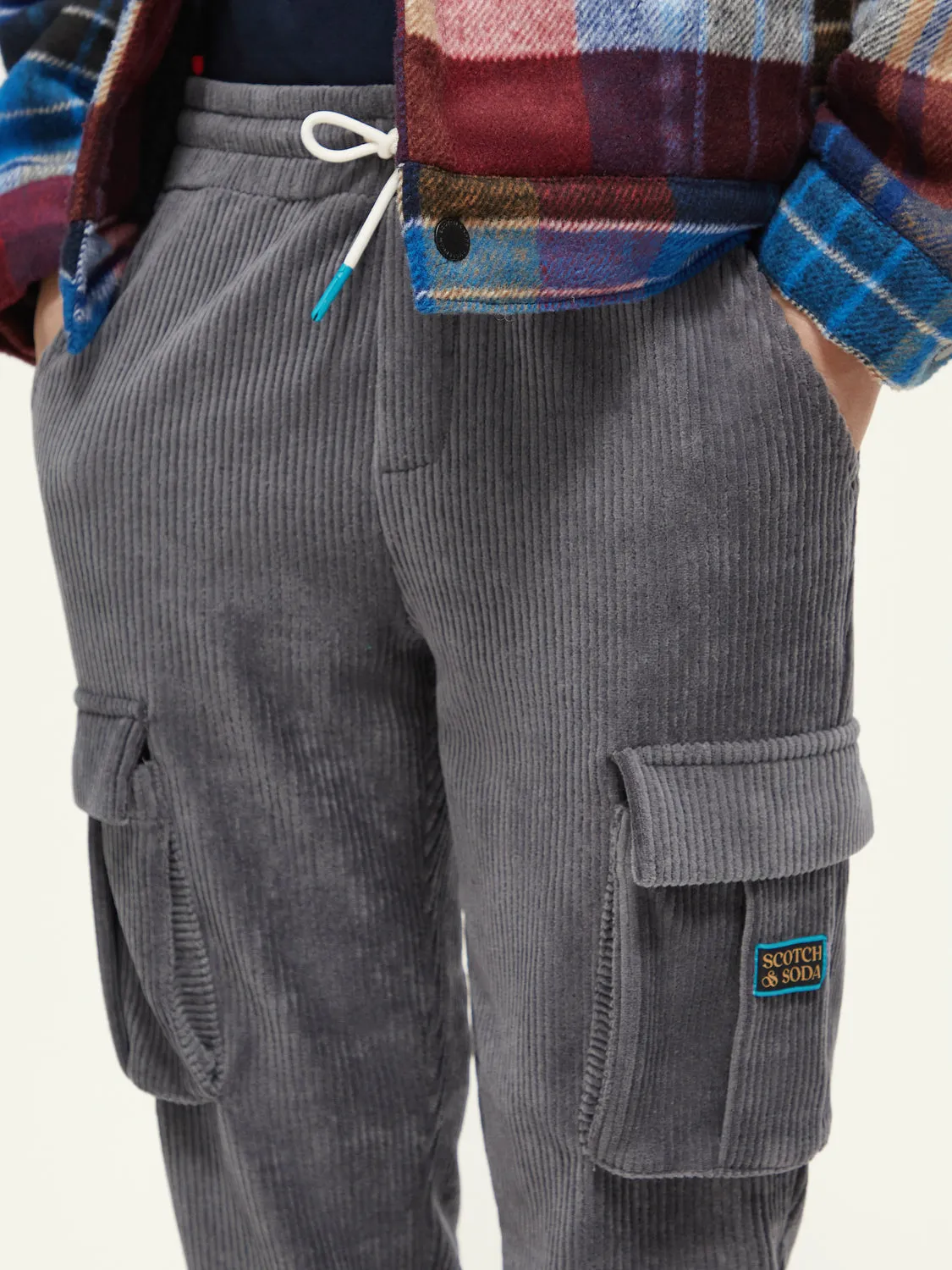 Kids - Corduroy cargo sweatpants
