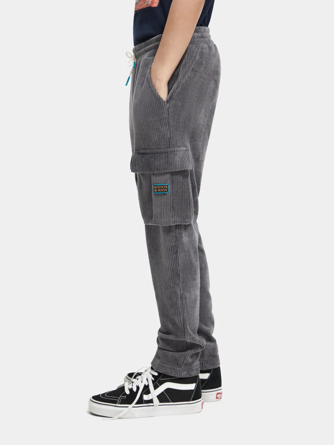 Kids - Corduroy cargo sweatpants