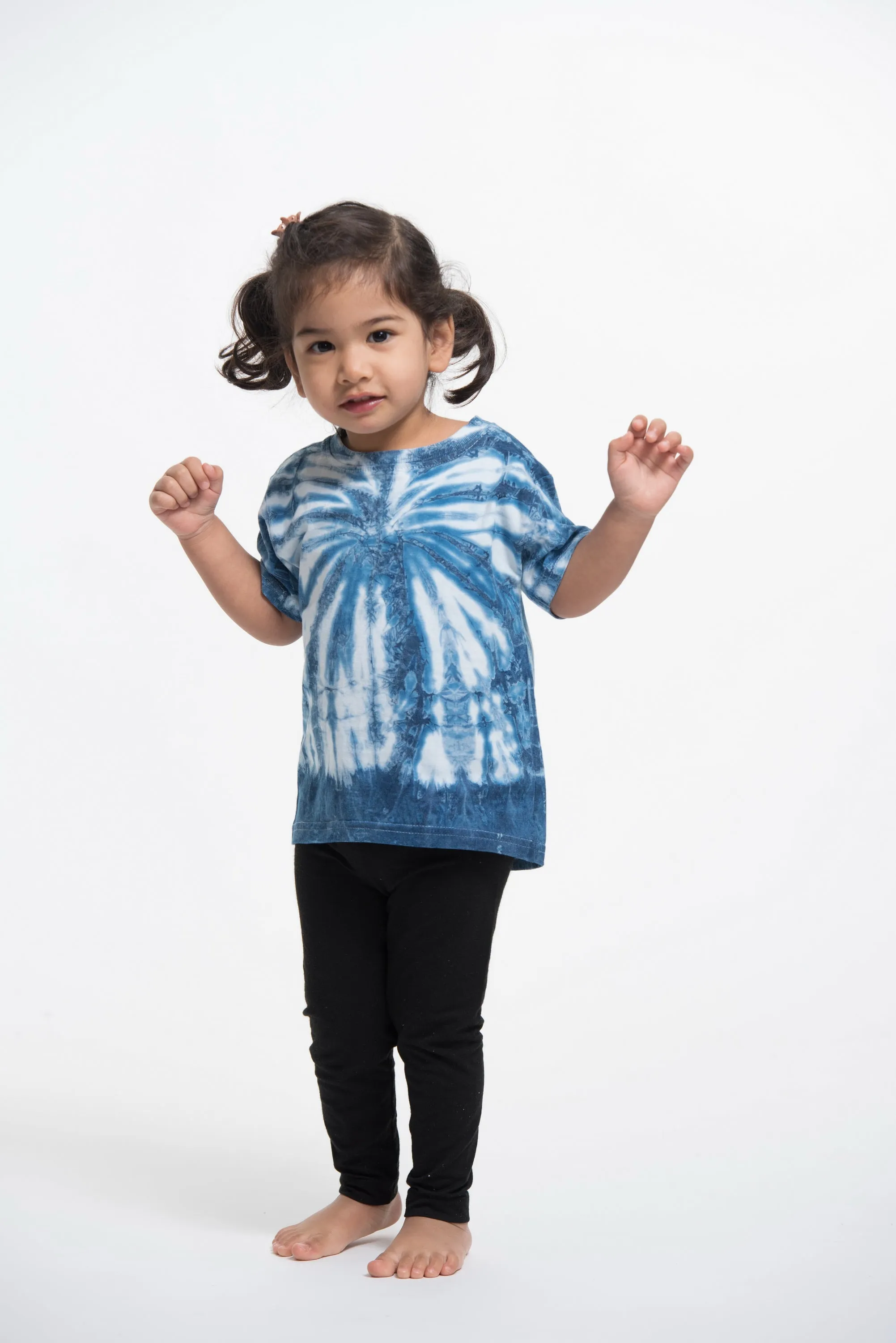 Kids Spider Indigo Tie Dye T-Shirt