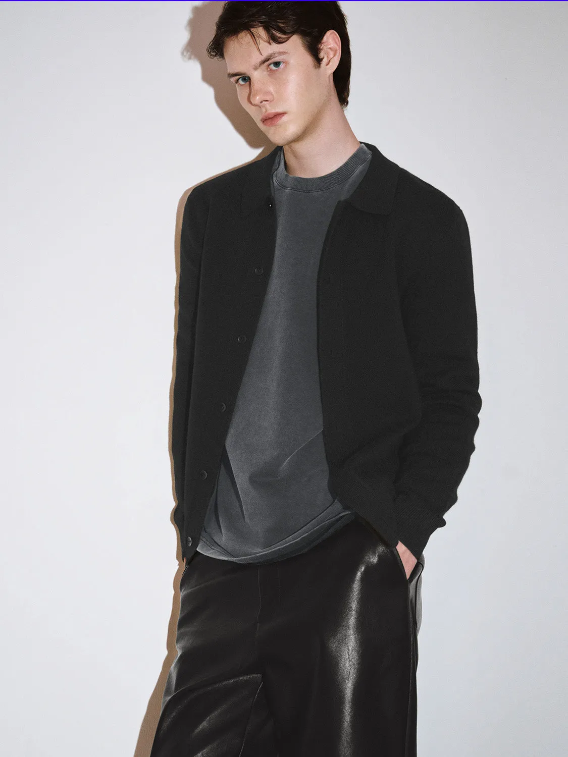 Knitted Button Up T-Shirts