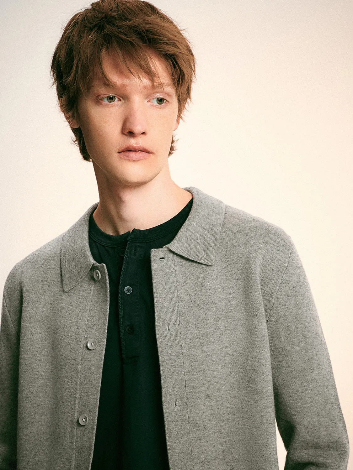 Knitted Button Up T-Shirts