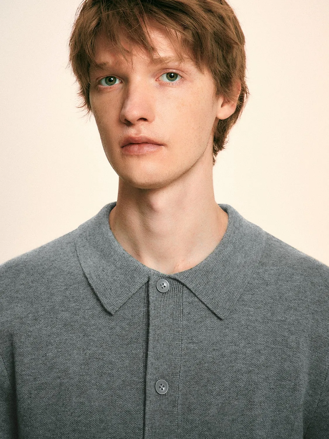 Knitted Button Up T-Shirts