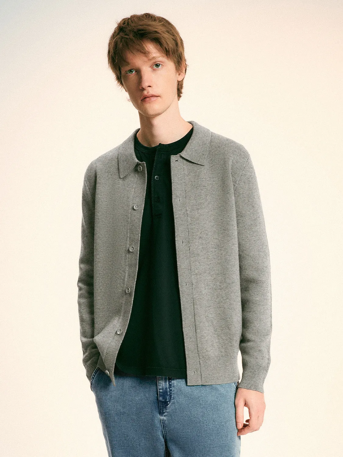 Knitted Button Up T-Shirts