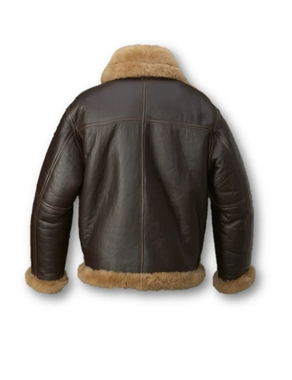 Kraven The Hunter Men's B3 Aviator Sheepskin Shearling RAF Bomber Jacket - 8 Sizes for Unstoppable Style