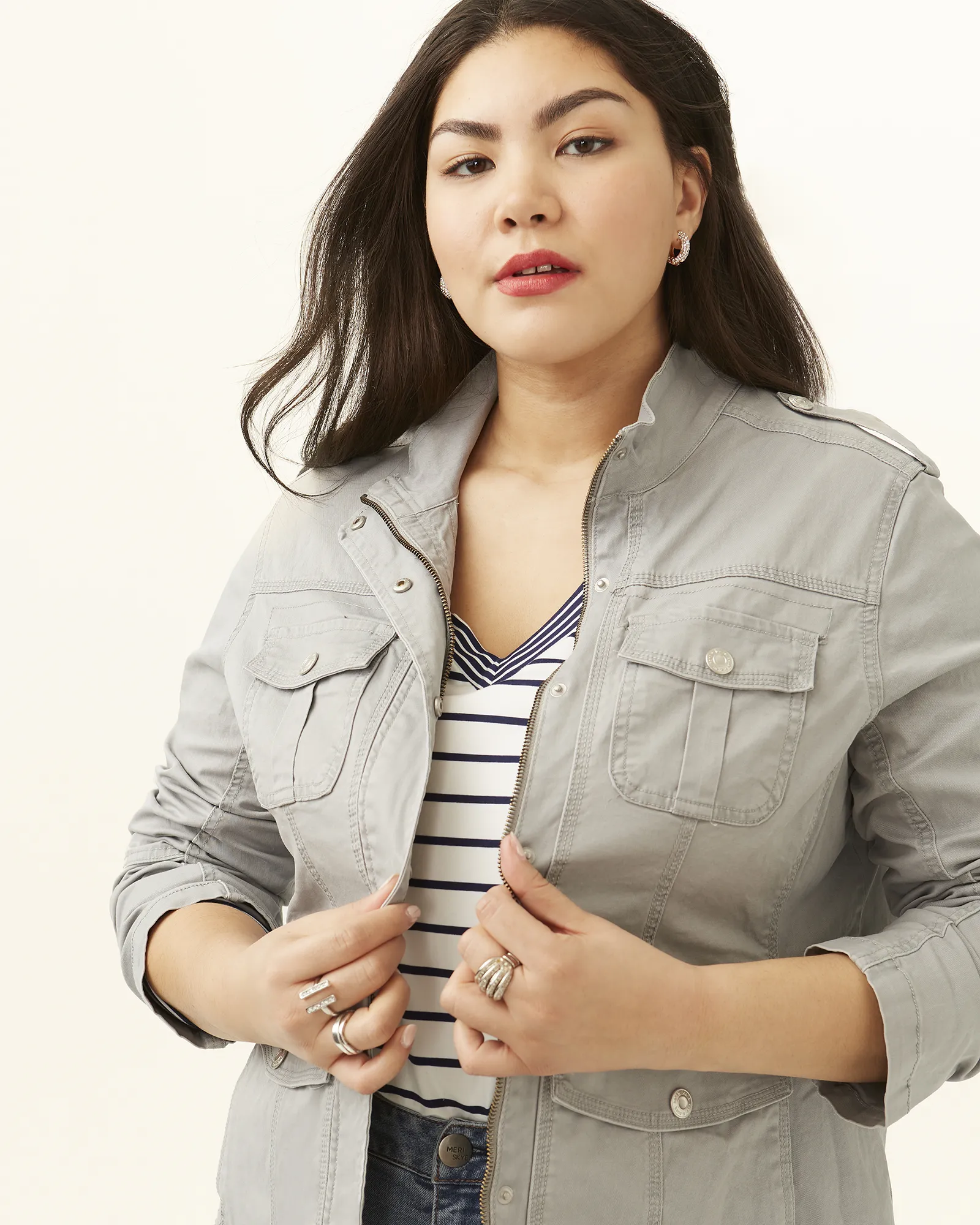 Kylie Utility Jacket | Light Grey